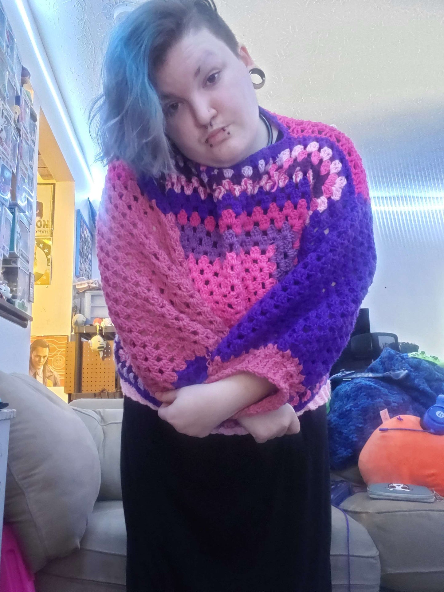 Cute Oversized "Scrap" Sweater