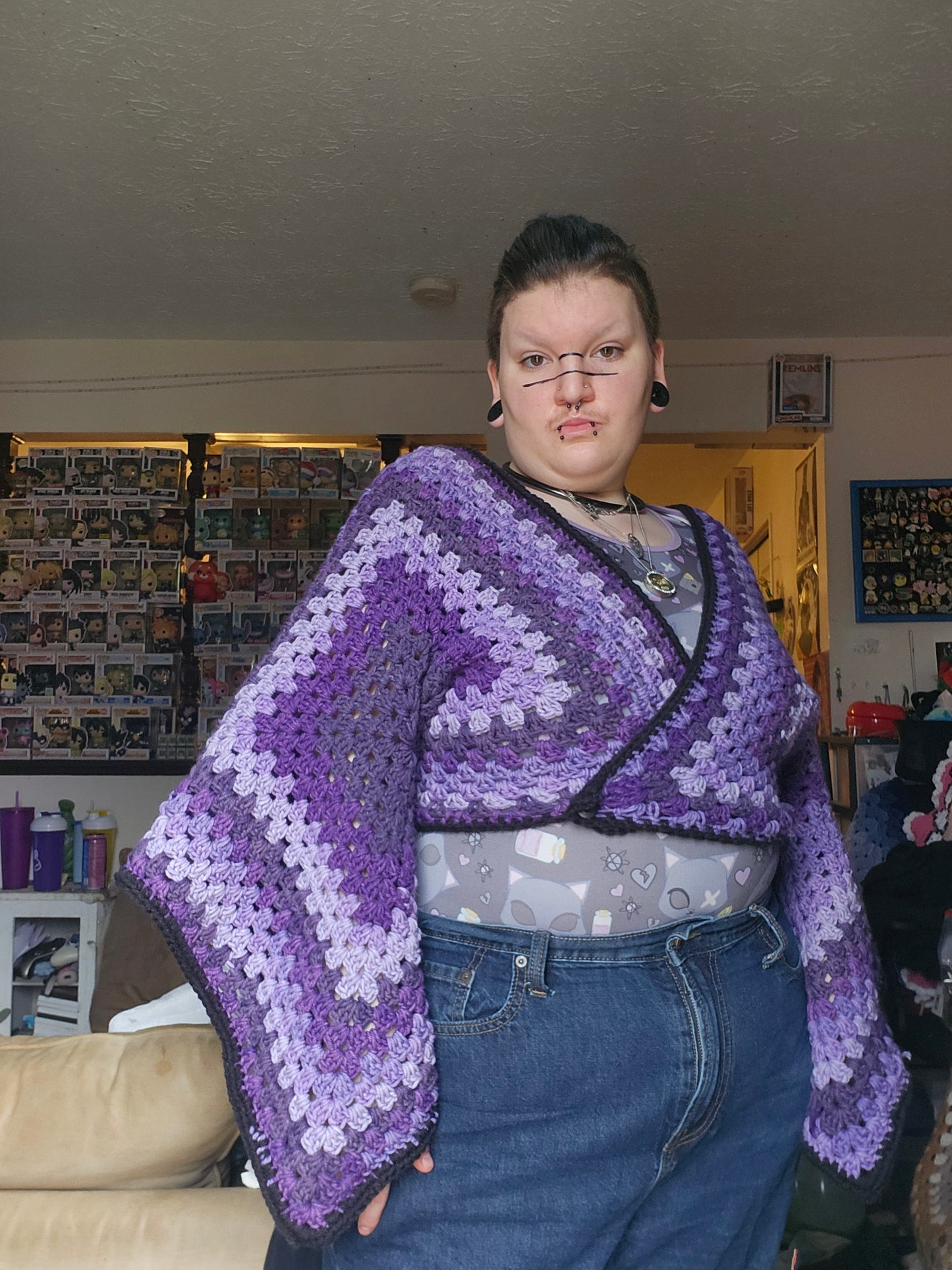 "bat" wing hexy cardigan
