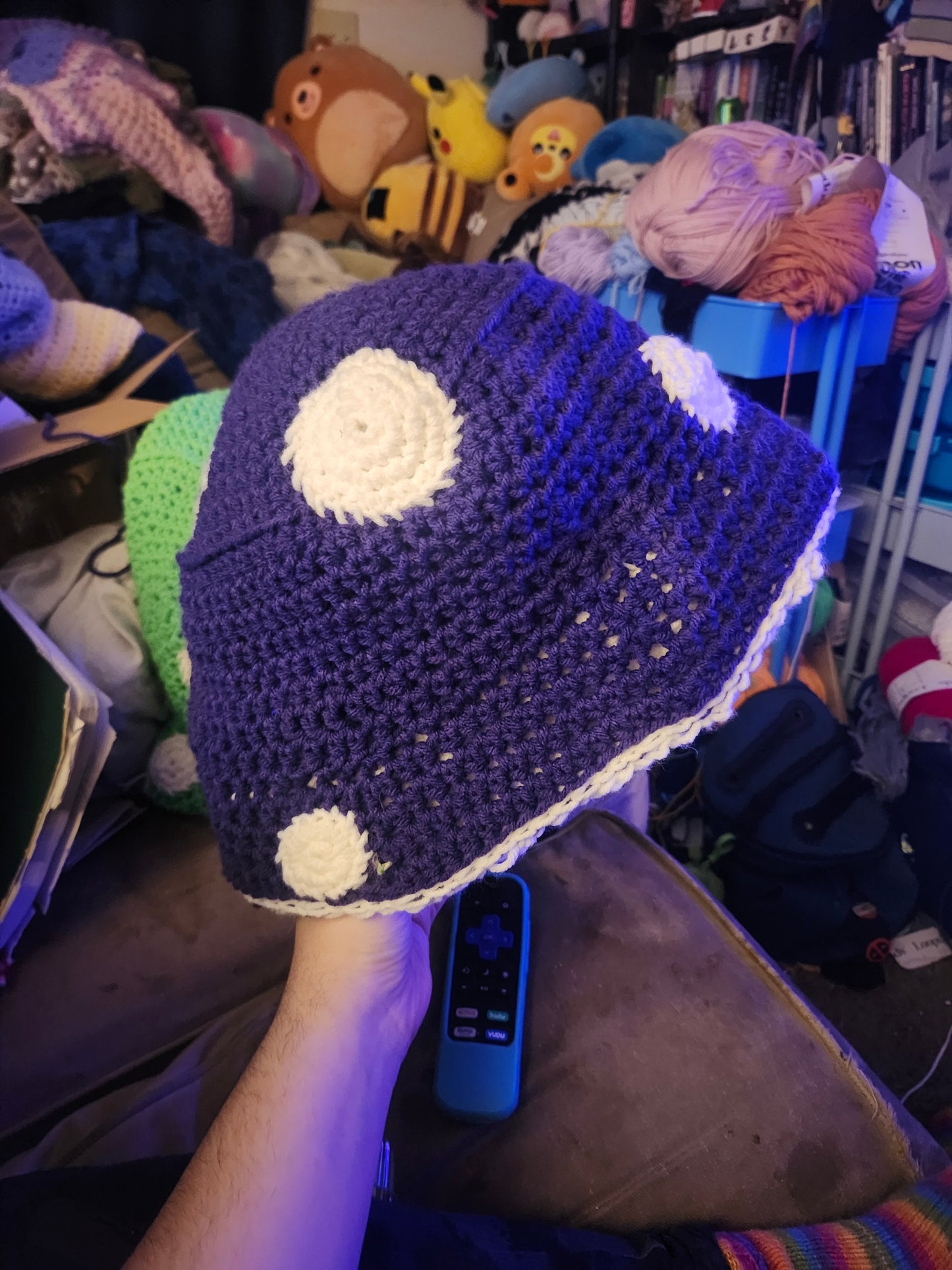 different color mushy hats