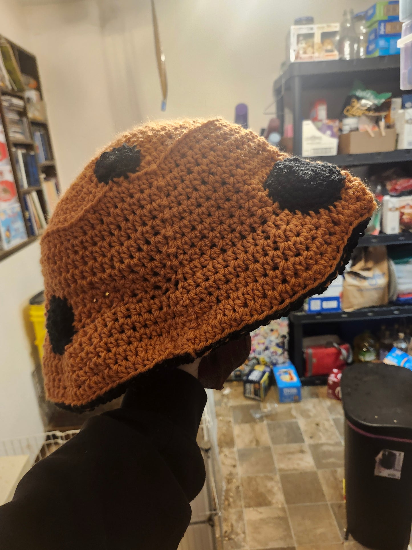 different color mushy hats